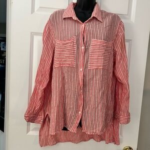 Lightweight Crisp Coral summer shirt!